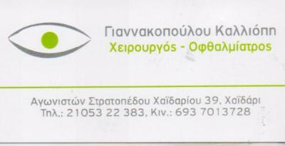 ΧΕΙΡΟΥΡΓΟΣ ΟΦΘΑΛΜΙΑΤΡΟΣ ΧΕΙΡΟΥΡΓΟΙ ΟΦΘΑΛΜΙΑΤΡΟΙ ΧΑΙΔΑΡΙ ΓΙΑΝΝΑΚΟΠΟΥΛΟΥ ΜΥΛΩΝΑ ΚΑΛΛΙΟΠΗ