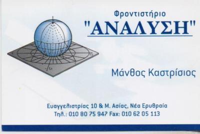 ΑΝΑΛΥΣΗ ΦΡΟΝΤΙΣΤΗΡΙΟ ΜΕΣΗΣ ΕΚΠΑΙΔΕΥΣΗΣ ΝΕΑ ΕΡΥΘΡΑΙΑ ΚΑΣΤΡΙΣΙΟΣ ΜΑΤΘΑΙΟΣ