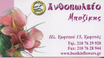 ΑΝΘΟΠΩΛΕΙΟ ΜΠΟΖΙΚΗΣ ΑΝΘΟΠΩΛΕΙΑ ΣΤΟΛΙΣΜΟΙ ΥΜΗΤΤΟΣ ΜΠΟΖΙΚΗΣ ΝΙΚΟΛΑΟΣ