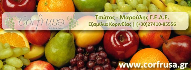 ΣΥΣΚΕΥΑΣΤΗΡΙΟ ΑΓΡΟΤΙΚΩΝ ΠΡΟΪΟΝΤΩΝ CORFRUSA ΕΞΑΜΙΛΙΑ ΚΟΡΙΝΘΟΣ ΤΣΩΤΟΣ-ΜΑΡΟΥΛΗΣ Γ.Ε. ΑΕ