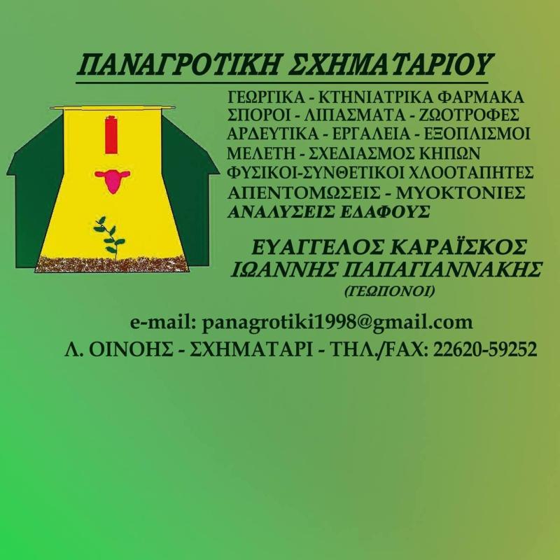 ΓΕΩΡΓΙΚΑ ΕΙΔΗ ΕΞΟΠΛΙΣΜΟΣ ΓΕΩΡΓΙΚΑ ΕΦΟΔΙΑ ΠΑΝΑΓΡΟΤΙΚΗ ΣΧΗΜΑΤΑΡΙ ΒΟΙΩΤΙΑ ΚΑΡΑΪΣΚΟΣ Ε. ΠΑΠΑΓΙΑΝΝΑΚΗΣ Ι.