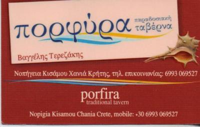 ΨΑΡΟΤΑΒΕΡΝΑ ΜΑΓΕΙΡΕΥΤΑ ΨΗΤΑ ΠΟΡΦΥΡΑ ΚΙΣΣΑΜΟΣ ΧΑΝΙΑ