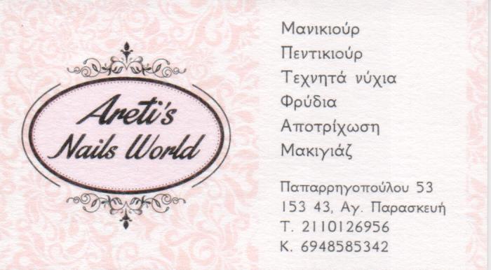 ΜΑΝΙΚΙΟΥΡ ΠΕΝΤΙΚΙΟΥΡ ΠΕΡΙΠΟΙΗΣΗ ΑΚΡΩΝ ARETI'S NAILS WORLD ΑΓΙΑ ΠΑΡΑΣΚΕΥΗ ΑΤΤΙΚΗΣ ΜΠΙΖΑ ΑΡΕΤΗ
