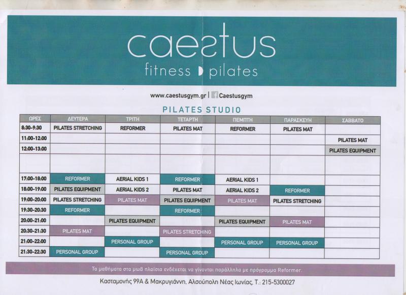 ΓΥΜΝΑΣΤΗΡΙΟ PILATES KICK BOXING ΠΥΓΜΑΧΙΑ CAESTUS ΝΕΑ ΙΩΝΙΑ ΑΤΤΙΚΗ ΣΙΔΕΡΗ ΜΑΡΙΑ